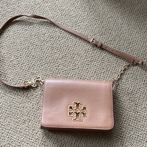 Tory Burch Britten crossbody camel color